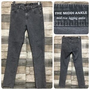 Ag The Middi Ankle Jeans Women’s 27R Gray (Inseam 27.5) Mid Rise Legging Ankle